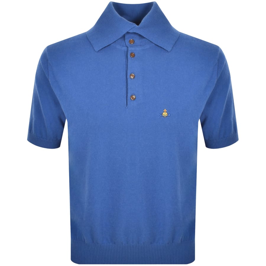 Vivienne Westwood Knit Polo Blue | Mainline Menswear United